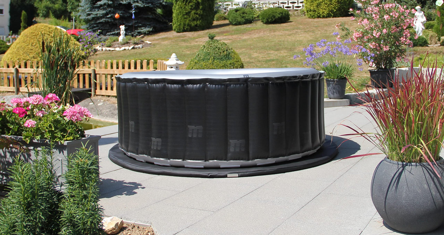 Premium PRO Design Energiespar Whirlpool Unterlage (4cm Dicke) - Thermoisolierung & Kälteschutz - Effiziente Isoliermatte für aufblasbare Whirlpools & Pools bis 270cm (Carbon Black, 60cm x 40cm)