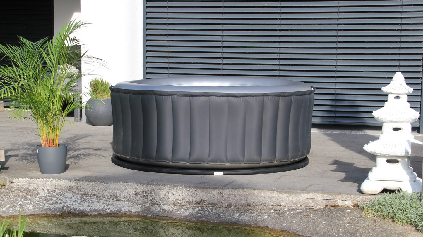 Energiesparende Whirlpool Unterlage Carbon Black rund Ø 184cm