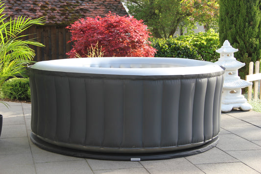 Energiesparende Whirlpool Unterlage Carbon Black rund Ø 184cm