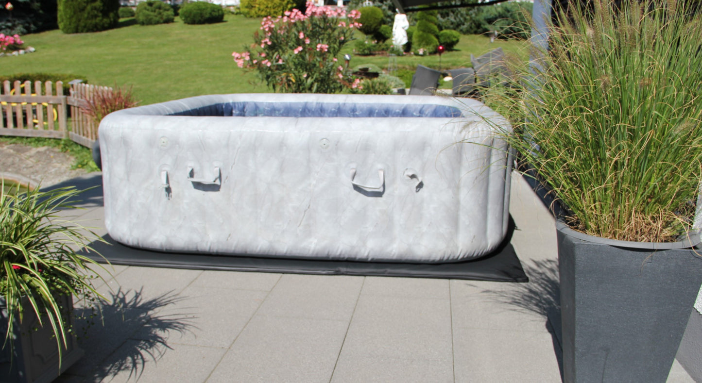 Energiesparende Whirlpool Unterlage Carbon Black 230cm x 230cm